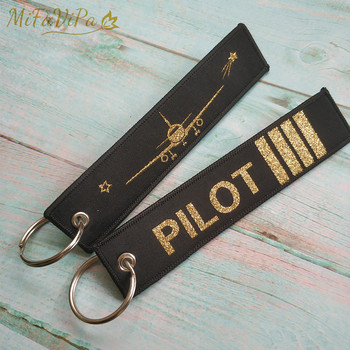 MiFaViPa Fashion Trinket Pilot Keychains Porte Woven Flight Crew Δώρο Μπρελόκ Αεροπορίας με 1 PC Μεταλλικό αεροπλάνο Μπρελόκ Cessna