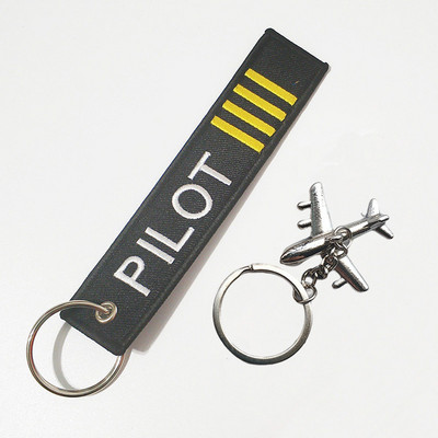 MiFaViPa Fashion Trinket Breloc Pilot Porte Woven Flight Crew Gift Breloc Aviație cu 1 PC Metal Avion Breloc Cessna