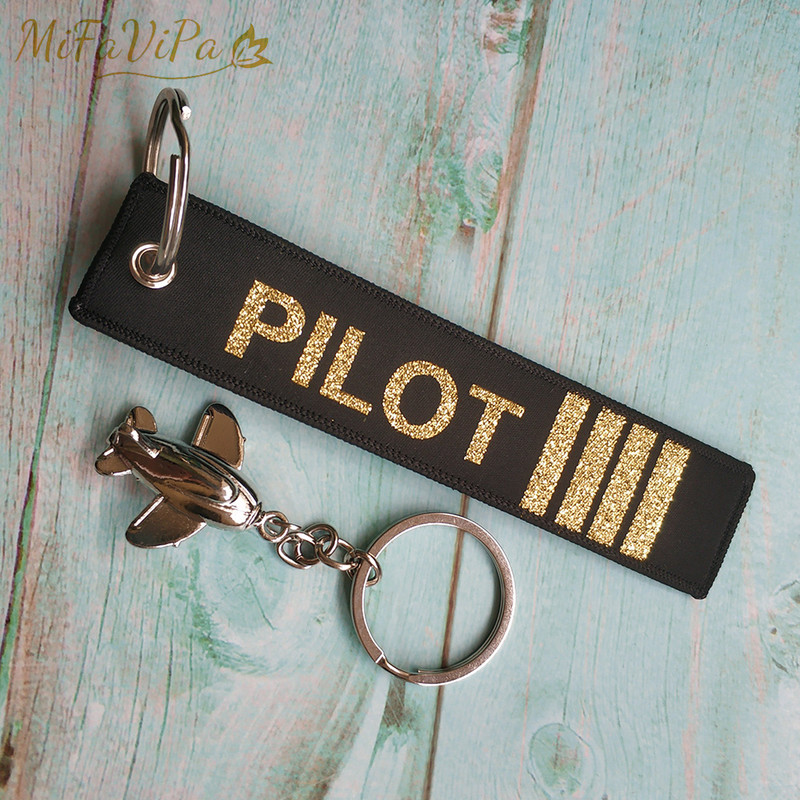 MiFaViPa Fashion Trinket Breloc Pilot Porte Woven Flight Crew Gift Breloc Aviație cu 1 PC Metal Avion Breloc Cessna