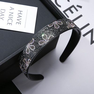 Nové kamienkové čelenky pre ženy, čierne, protišmykové, s mašľou do vlasov, dievčenské, čelenky, dámske módne pokrývky hlavy, vlasové doplnky