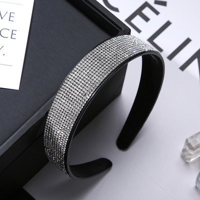 Nové kamienkové čelenky pre ženy, čierne, protišmykové, s mašľou do vlasov, dievčenské, čelenky, dámske módne pokrývky hlavy, vlasové doplnky