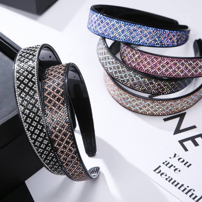 Nové kamienkové čelenky pre ženy, čierne, protišmykové, s mašľou do vlasov, dievčenské, čelenky, dámske módne pokrývky hlavy, vlasové doplnky