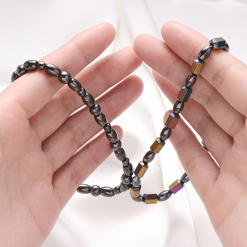 Magnetska narukvica od vulkanskog kamena za žene, modna ljetna narukvica od crnog hematita, narukvica na gležnju, proizvod za mršavljenje, nakit za mršavljenje