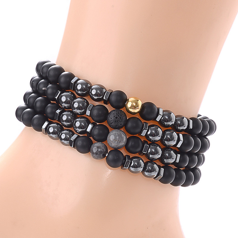 Magnetska narukvica od vulkanskog kamena za žene, modna ljetna narukvica od crnog hematita, narukvica na gležnju, proizvod za mršavljenje, nakit za mršavljenje