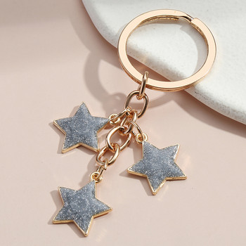 Lovely Πολύχρωμο Star Keychain Litter Stars Μπρελόκ Σμάλτο Μπρελόκ Δώρα Αναμνηστικά για Γυναικείες Ανδρικές τσάντες Αξεσουάρ Κοσμήματα