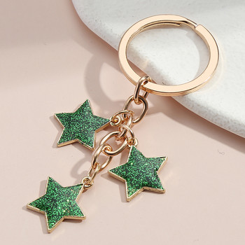 Lovely Πολύχρωμο Star Keychain Litter Stars Μπρελόκ Σμάλτο Μπρελόκ Δώρα Αναμνηστικά για Γυναικείες Ανδρικές τσάντες Αξεσουάρ Κοσμήματα