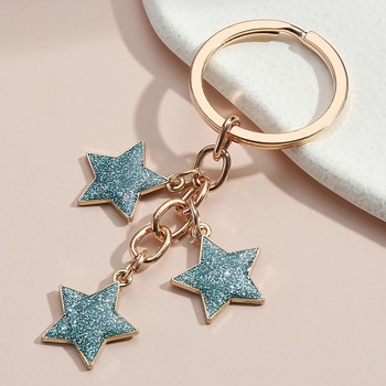 Lovely Πολύχρωμο Star Keychain Litter Stars Μπρελόκ Σμάλτο Μπρελόκ Δώρα Αναμνηστικά για Γυναικείες Ανδρικές τσάντες Αξεσουάρ Κοσμήματα