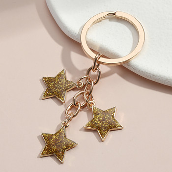 Lovely Πολύχρωμο Star Keychain Litter Stars Μπρελόκ Σμάλτο Μπρελόκ Δώρα Αναμνηστικά για Γυναικείες Ανδρικές τσάντες Αξεσουάρ Κοσμήματα