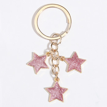 Lovely Πολύχρωμο Star Keychain Litter Stars Μπρελόκ Σμάλτο Μπρελόκ Δώρα Αναμνηστικά για Γυναικείες Ανδρικές τσάντες Αξεσουάρ Κοσμήματα