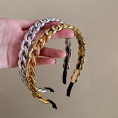 Korėjos mados auksinės sidabrinės grandinėlės plaukų juostos moterims dizainerių juostos lankeliai lankai vestuviniai galvos apdangalai nuotakos galvos apdangalai plaukų priedai