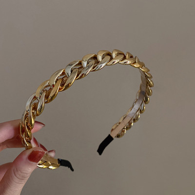 Korėjos mados auksinės sidabrinės grandinėlės plaukų juostos moterims dizainerių juostos lankeliai lankai vestuviniai galvos apdangalai nuotakos galvos apdangalai plaukų priedai