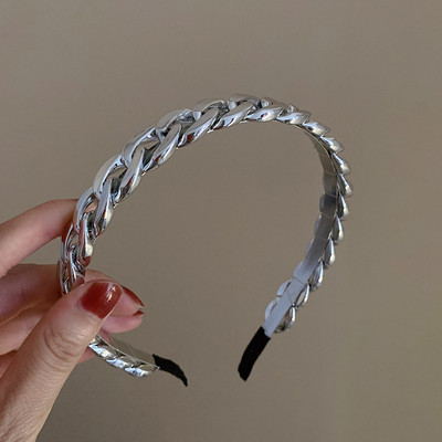 Korėjos mados auksinės sidabrinės grandinėlės plaukų juostos moterims dizainerių juostos lankeliai lankai vestuviniai galvos apdangalai nuotakos galvos apdangalai plaukų priedai