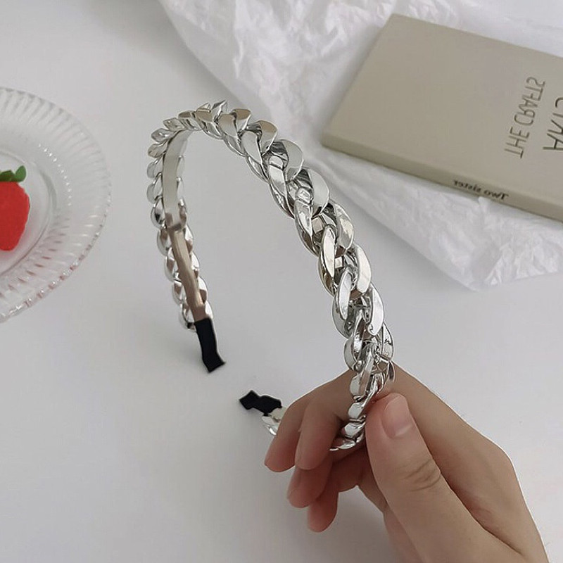 Korėjos mados auksinės sidabrinės grandinėlės plaukų juostos moterims dizainerių juostos lankeliai lankai vestuviniai galvos apdangalai nuotakos galvos apdangalai plaukų priedai