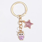 Slatki emajlirani privjesak za ključeve Šarena sova Pentagram privjesak za ključeve Životinjski privjesci za ključeve Za žene Muškarci Dodaci za torbice DIY Nakit Pokloni