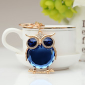 RE New Cute Owl Crystal Breloc Breloc Strass Bibel Mașină Breloc Suport Geanta Femei Pandantiv Bijuterii Cadou de modă J2425