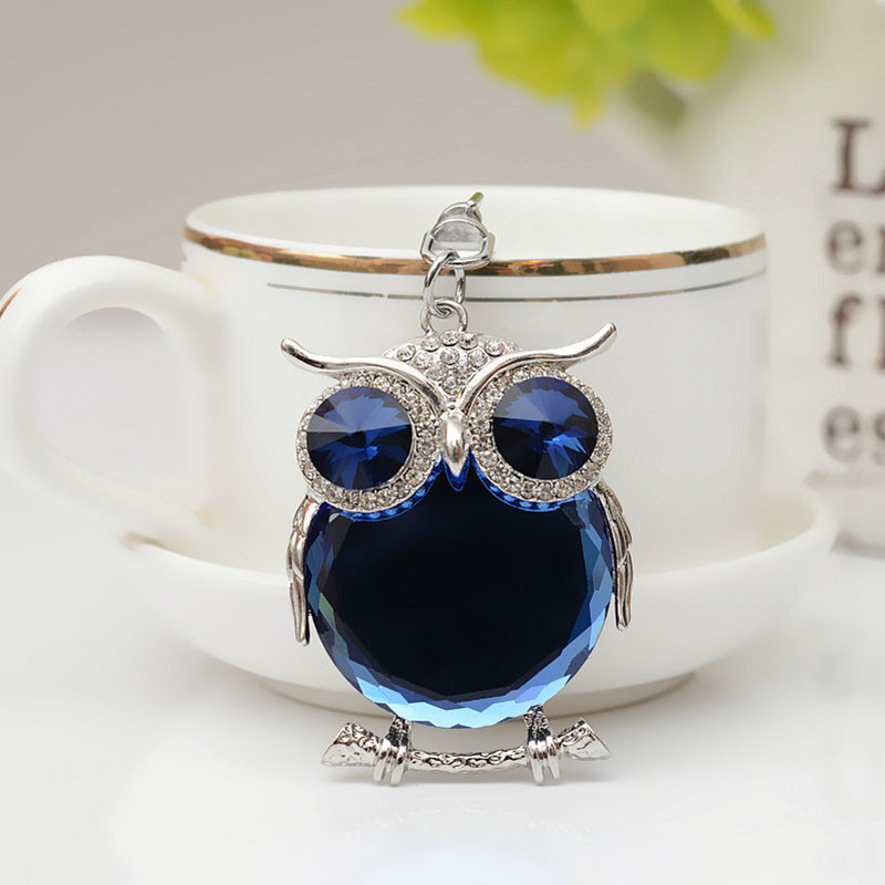 RE New Cute Owl Crystal Breloc Breloc Strass Bibel Mașină Breloc Suport Geanta Femei Pandantiv Bijuterii Cadou de modă J2425