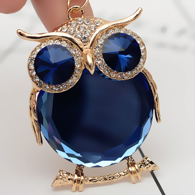RE New Cute Owl Crystal Breloc Breloc Strass Bibel Mașină Breloc Suport Geanta Femei Pandantiv Bijuterii Cadou de modă J2425