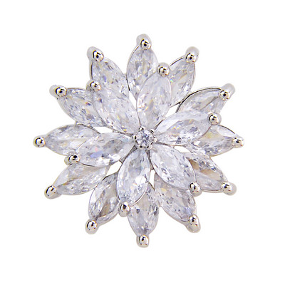 CINDY XIANG Cvjetne igle i broševi od bakra i kubičnog cirkonija za žene Nakit s ovratnicima Ljetni modni dodaci