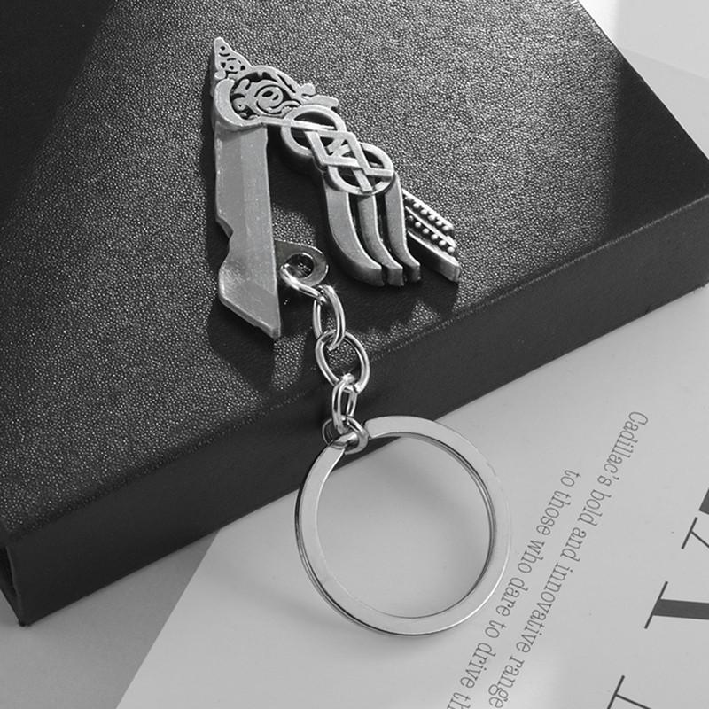 Retro modni dizajn Film koji okružuje Viking Legend Metalni privjesak za ključeve Muški i ženski modni dodaci