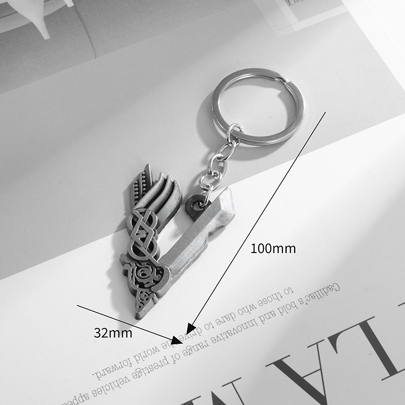 Retro modni dizajn Film koji okružuje Viking Legend Metalni privjesak za ključeve Muški i ženski modni dodaci