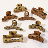 Nou Leopard Geometric Agrafe mari pentru gheare pentru păr Suport pentru coadă de cal Ace cu gheare Accesorii pentru coafură de modă coreeană pentru femei