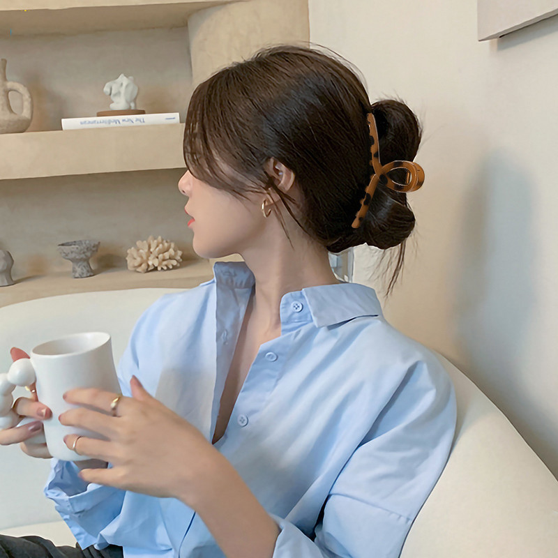 Nou Leopard Geometric Agrafe mari pentru gheare pentru păr Suport pentru coadă de cal Ace cu gheare Accesorii pentru coafură de modă coreeană pentru femei