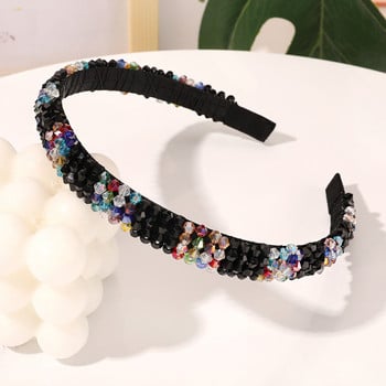 Full Bling Crystal Headband Handmade Beaded Designer Bow Hoop Wedding Bridal Diamond Headbands for Women Hairbands Αξεσουάρ