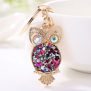 XDPQQ Nakit Privjesak za ključeve Sova Privjesak za ključeve Stereo kristalni nakit Poklon Novčanik Auto Privjesak Muškarci i žene Joker privjesak Factory Direct