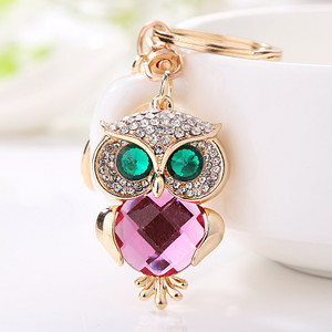 XDPQQ Nakit Privjesak za ključeve Sova Privjesak za ključeve Stereo kristalni nakit Poklon Novčanik Auto Privjesak Muškarci i žene Joker privjesak Factory Direct