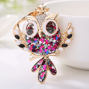 XDPQQ Nakit Privjesak za ključeve Sova Privjesak za ključeve Stereo kristalni nakit Poklon Novčanik Auto Privjesak Muškarci i žene Joker privjesak Factory Direct