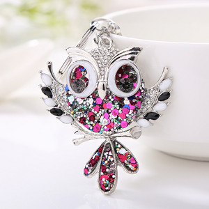 XDPQQ Nakit Privjesak za ključeve Sova Privjesak za ključeve Stereo kristalni nakit Poklon Novčanik Auto Privjesak Muškarci i žene Joker privjesak Factory Direct