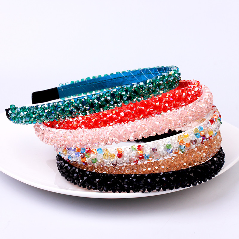 Luksuzna blistava kristalna traka za glavu Ručno izrađena dizajnerska mašna s perlama Svadbene svadbene dijamantne trake za glavu za žene Dodaci za kosu Novo