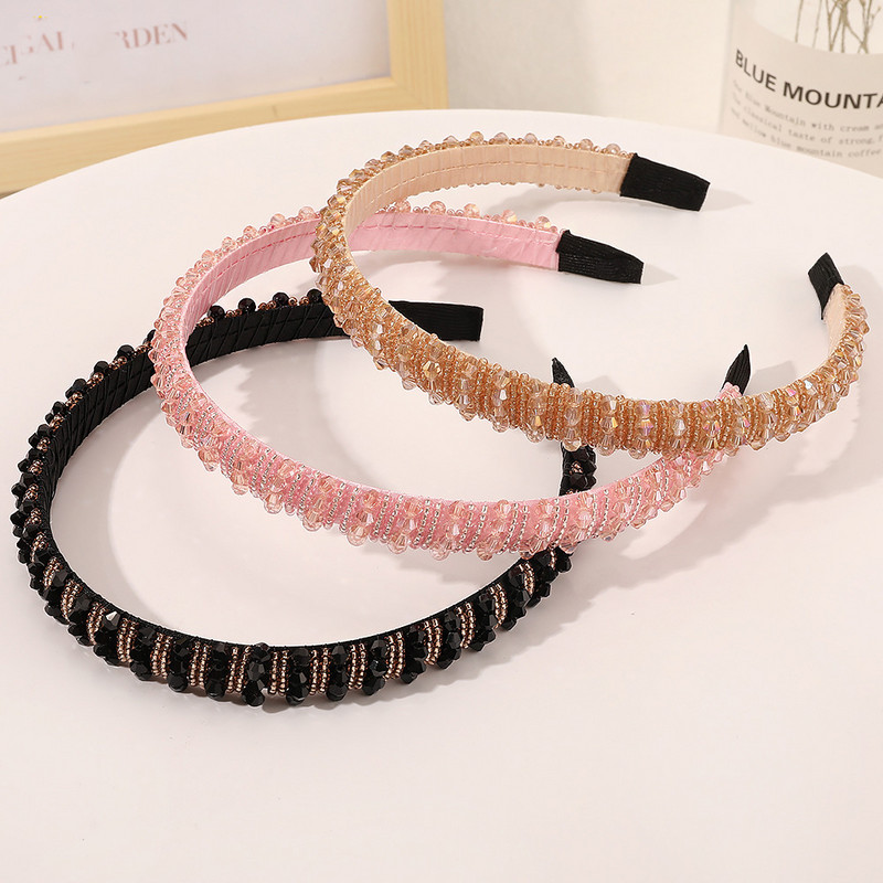 Luksuzna blistava kristalna traka za glavu Ručno izrađena dizajnerska mašna s perlama Svadbene svadbene dijamantne trake za glavu za žene Dodaci za kosu Novo