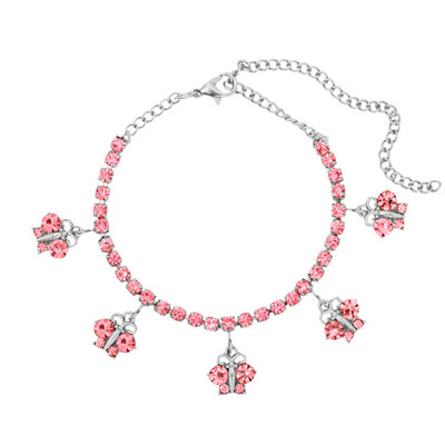 INS Fashion Fluture gleznă cu strasuri de tenis Lanț pentru picioare Bijuterii pentru femei Vară plajă gleznă fluture Lanț desculț