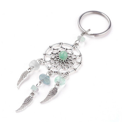 Breloc cu mărgele din piatră naturală boemă Dreamcatcher Femei Bărbați Boho Indians Wing Charms Breloc pe geantă Bibel pentru petrecere Cadou noroc