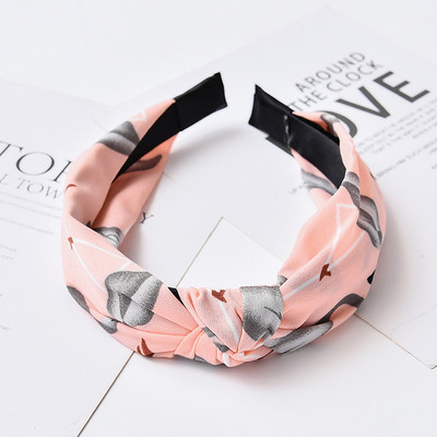 Nasmiješeno lice Traka za kosu s čvorovima Traka za glavu s točkicama za žene Djevojke Proljeće Prugasta karirana cvjetna traka za kosu Modni dodaci za kosu