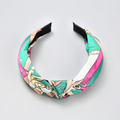 Nasmiješeno lice Traka za kosu s čvorovima Traka za glavu s točkicama za žene Djevojke Proljeće Prugasta karirana cvjetna traka za kosu Modni dodaci za kosu