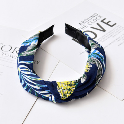 Nasmiješeno lice Traka za kosu s čvorovima Traka za glavu s točkicama za žene Djevojke Proljeće Prugasta karirana cvjetna traka za kosu Modni dodaci za kosu