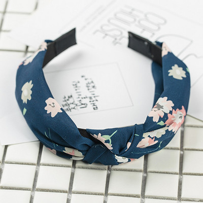 Nasmiješeno lice Traka za kosu s čvorovima Traka za glavu s točkicama za žene Djevojke Proljeće Prugasta karirana cvjetna traka za kosu Modni dodaci za kosu