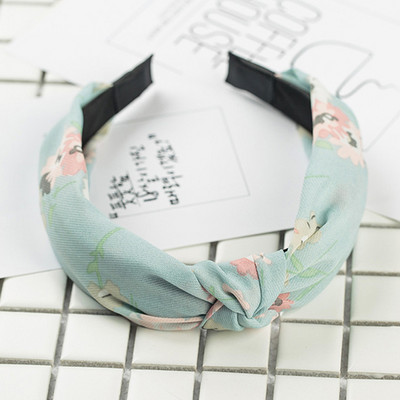 Nasmiješeno lice Traka za kosu s čvorovima Traka za glavu s točkicama za žene Djevojke Proljeće Prugasta karirana cvjetna traka za kosu Modni dodaci za kosu