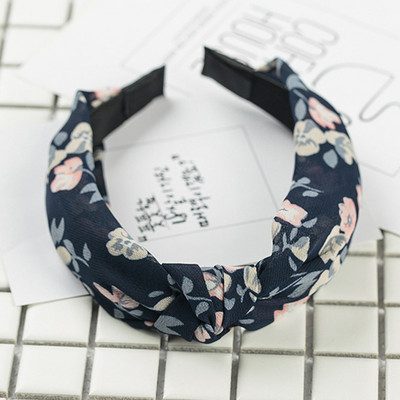 Nasmiješeno lice Traka za kosu s čvorovima Traka za glavu s točkicama za žene Djevojke Proljeće Prugasta karirana cvjetna traka za kosu Modni dodaci za kosu