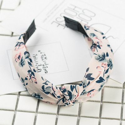 Nasmiješeno lice Traka za kosu s čvorovima Traka za glavu s točkicama za žene Djevojke Proljeće Prugasta karirana cvjetna traka za kosu Modni dodaci za kosu