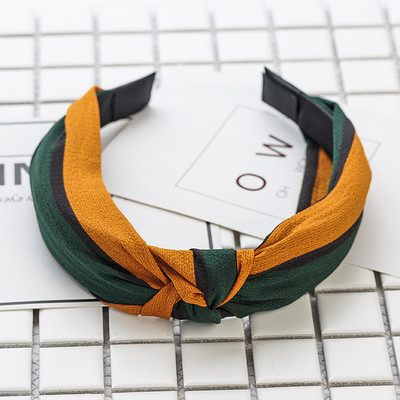 Nasmiješeno lice Traka za kosu s čvorovima Traka za glavu s točkicama za žene Djevojke Proljeće Prugasta karirana cvjetna traka za kosu Modni dodaci za kosu