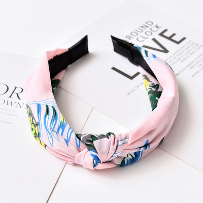 Nasmiješeno lice Traka za kosu s čvorovima Traka za glavu s točkicama za žene Djevojke Proljeće Prugasta karirana cvjetna traka za kosu Modni dodaci za kosu