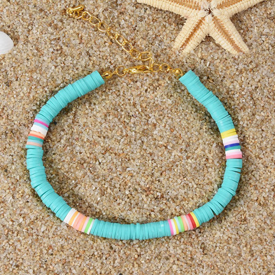 2020 Ručno izrađeni diskovi od polimerske gline Ženska podesiva boemska narukvica za gležanj Ženski nakit za noge