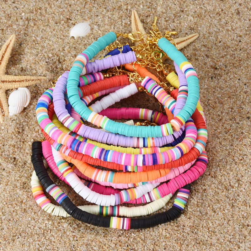 2020 Ručno izrađeni diskovi od polimerske gline Ženska podesiva boemska narukvica za gležanj Ženski nakit za noge