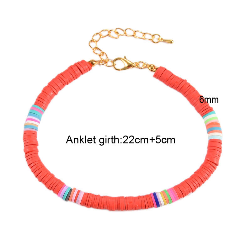 2020 Ručno izrađeni diskovi od polimerske gline Ženska podesiva boemska narukvica za gležanj Ženski nakit za noge