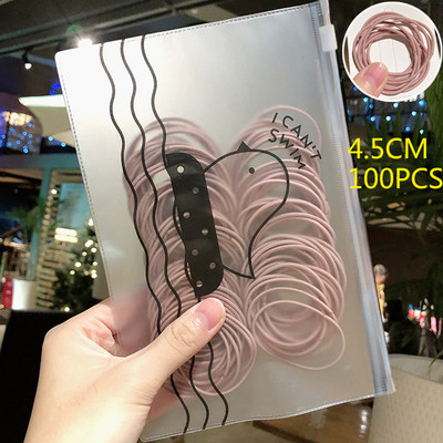 100kom/vreći Gumice za djevojčice Elastična gumica za kosu Držač za rep Dodaci za kosu Ženska kravata Obruč za kosu Uže Pokrivala za glavu Trake