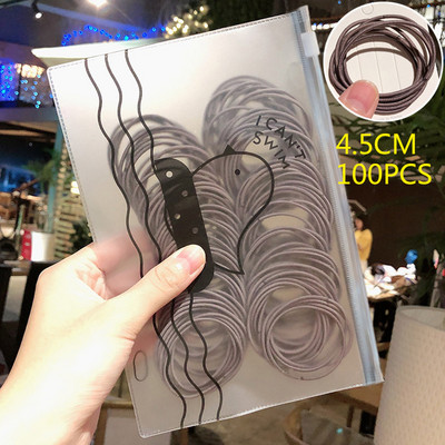 100kom/vreći Gumice za djevojčice Elastična gumica za kosu Držač za rep Dodaci za kosu Ženska kravata Obruč za kosu Uže Pokrivala za glavu Trake