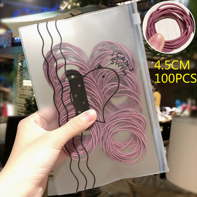 100kom/vreći Gumice za djevojčice Elastična gumica za kosu Držač za rep Dodaci za kosu Ženska kravata Obruč za kosu Uže Pokrivala za glavu Trake